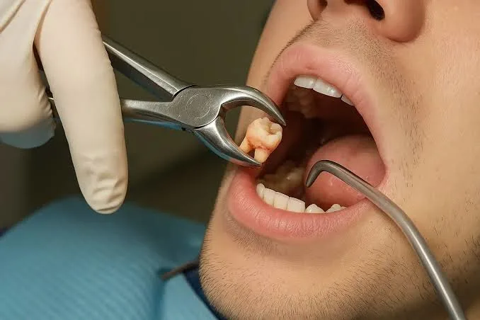 The tooth extraction process